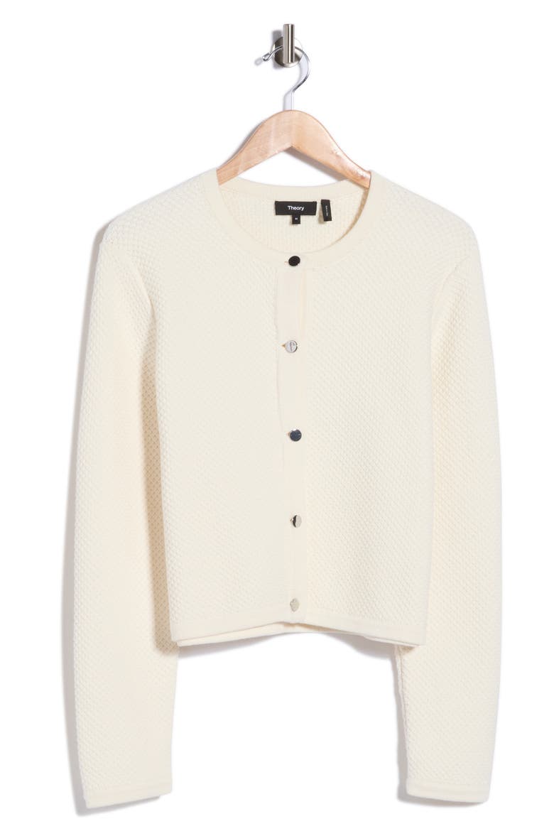 Textured Cardigan Sweater, Alternate, color, IVORY