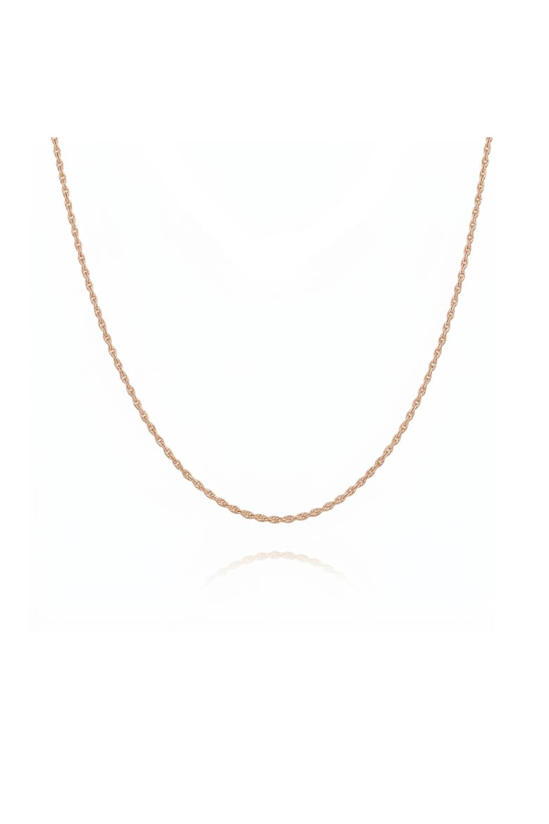 Sterling Silver Rope Chain Necklace, Main, color, Rose gold