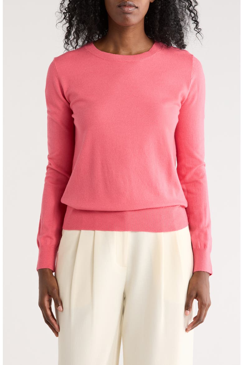 Crewneck Sweater, Main, color, TROPICAL PINK