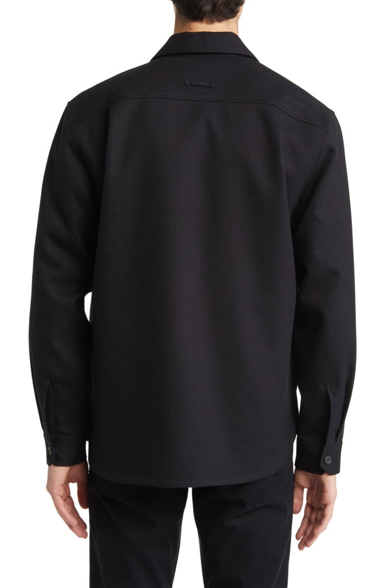Vince Relaxed Fit Double Face Cotton Blend Shirt Jacket, Alternate, color, Black/ Sonoma Red