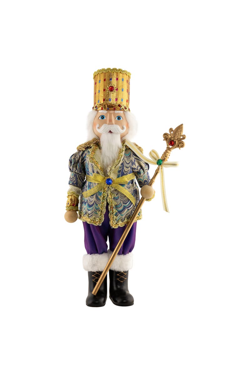 Northlight Nutcracker with Jeweled Scepter Christmas Figure - 16", Main, color, Gold