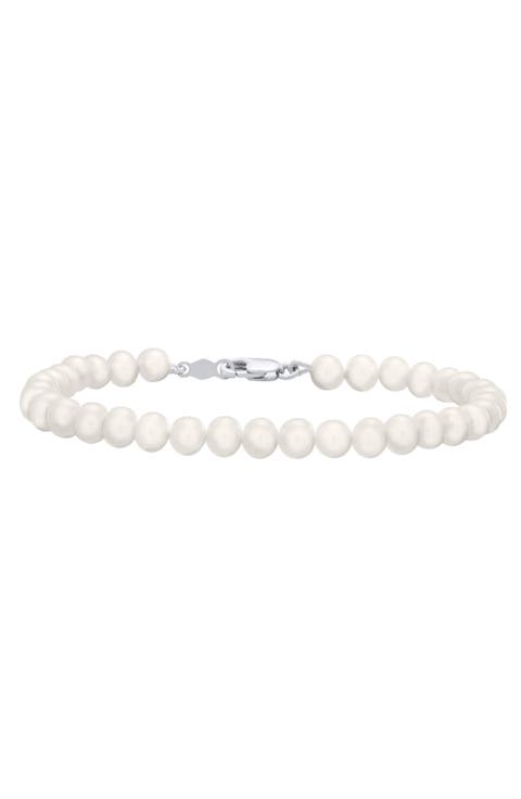 Sterling Silver & Cultured Pearl Bracelet (Girls)