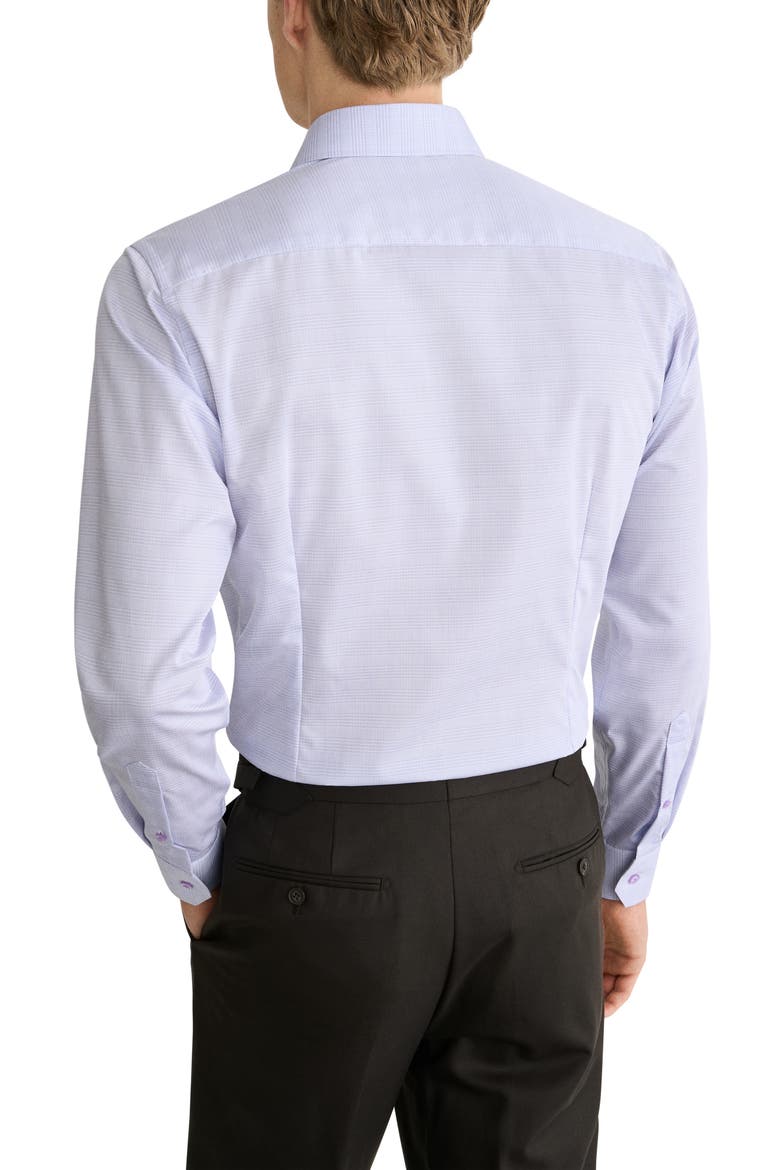 Contemporary Fit Prince of Wales Check Dress Shirt, Alternate, color, LIGHT PURPLE