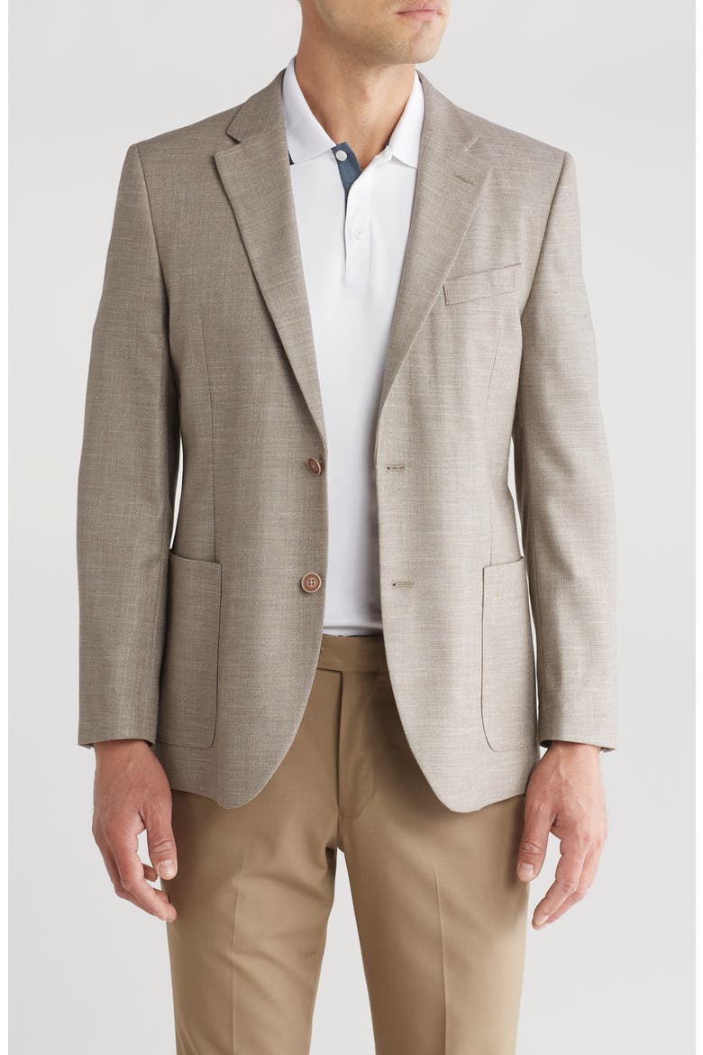 Taupe Notch Lapel Sport Coat, Main, color, TAUPE