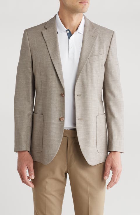 Taupe Notch Lapel Sport Coat