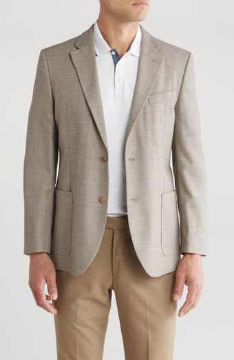 Taupe Notch Lapel Sport Coat