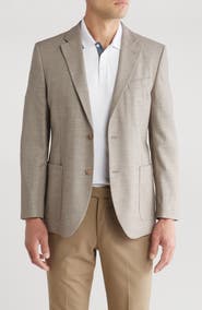 Nautica Taupe Notch Lapel Sport Coat