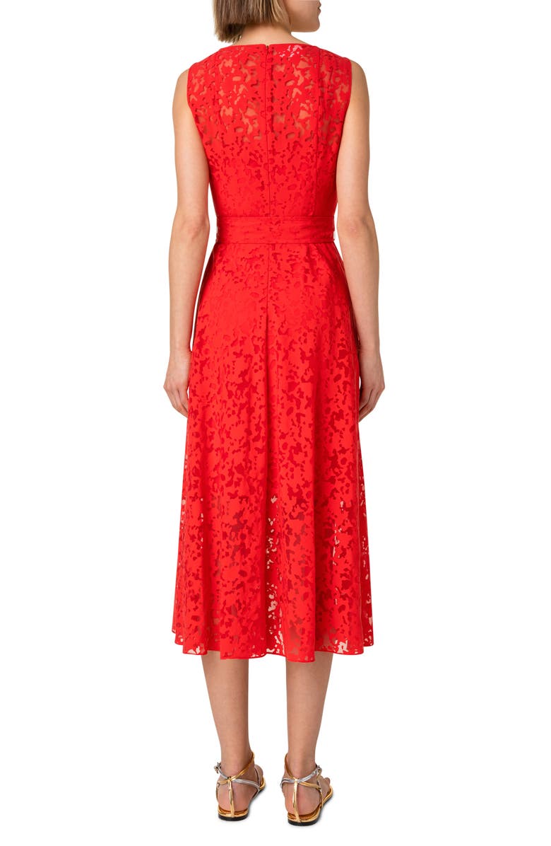 Akris punto Sleeveless Lace Organza Dress, Alternate, color, 