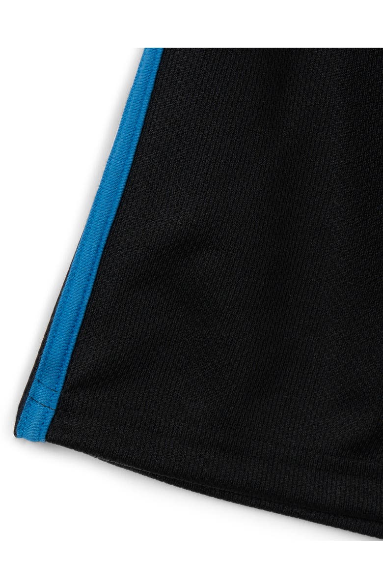SEGA Puff Print Short Sleeve Graphic T-Shirt and Mesh Short Outfit, Alternate, color, Sonic Blue Black