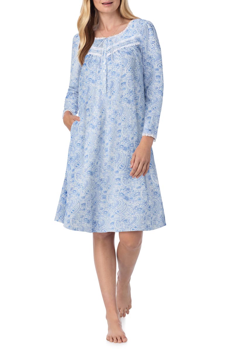 Eileen West Waltz Fleece Nightgown, Main, color,