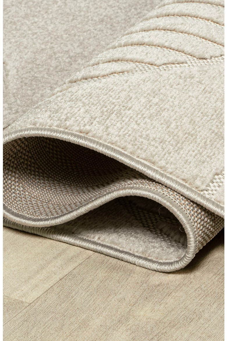 Nordby High-Low Geometric Arch Scandi Striped Indoor/Outdoor Area Rug, Alternate, color, Ivory/Cream