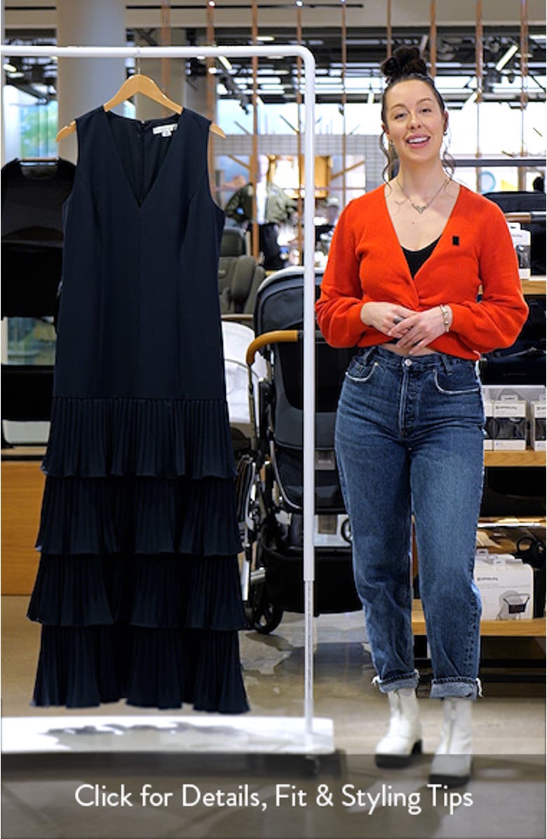 Angelique Pleated Tiered Sleeveless Gown, sales video thumbnail