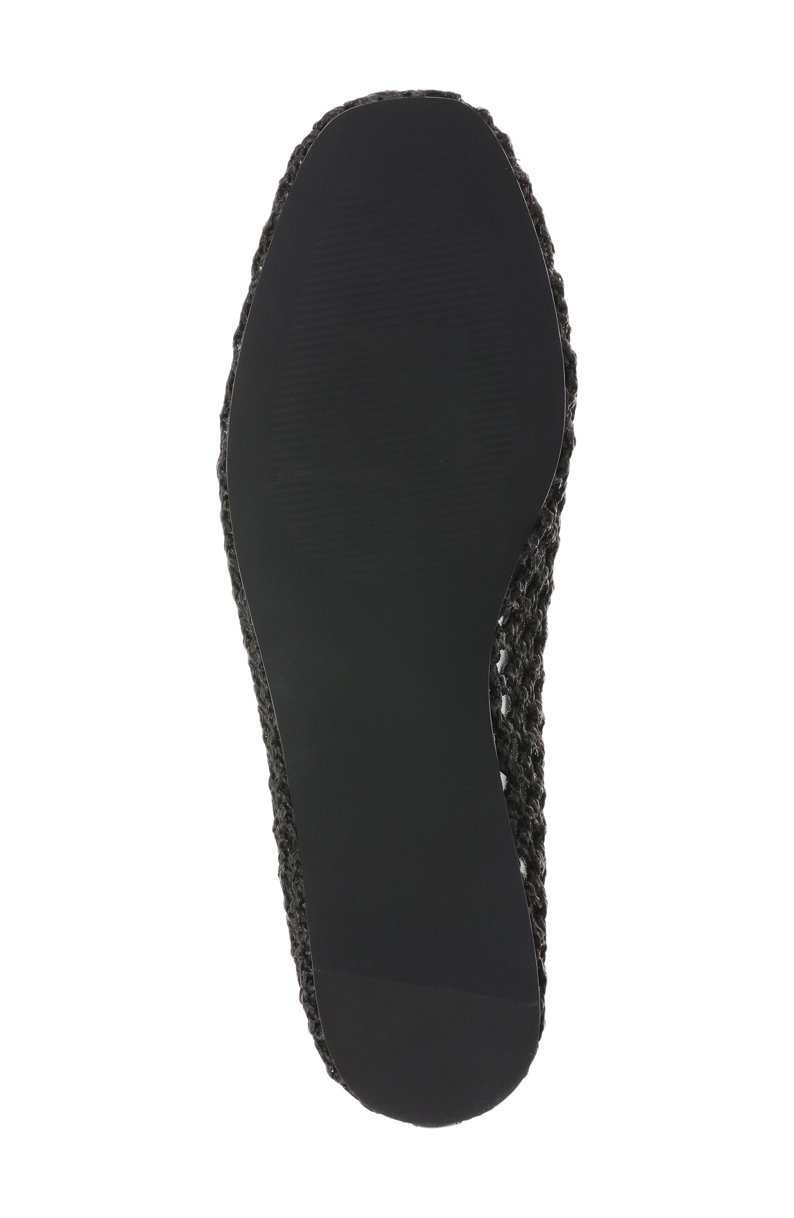 Nordstrom Maddox Raffia Flat, Alternate, color, Black Raffia