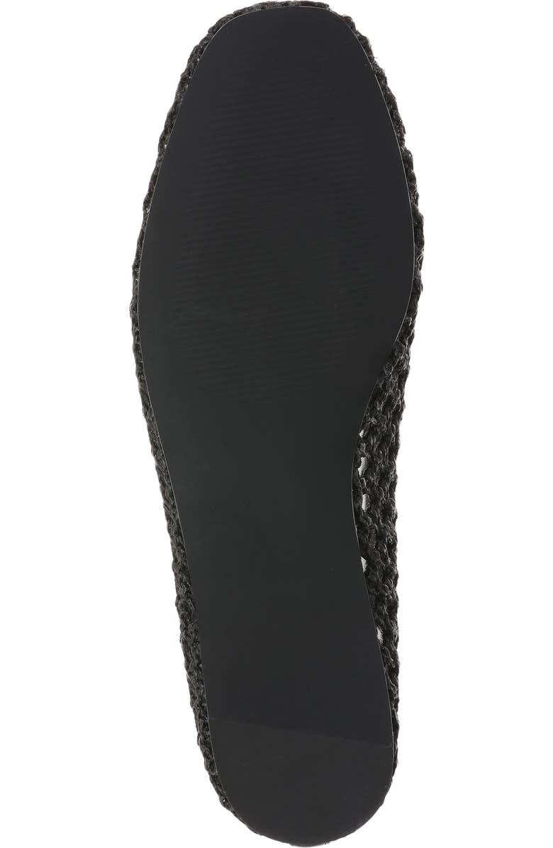 Nordstrom Maddox Raffia Flat, Alternate, color, Black Raffia