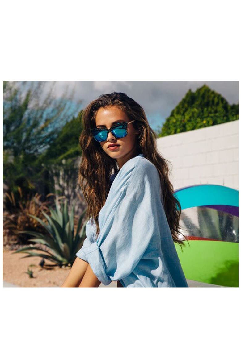 Bella 52mm Polarized Sunglasses, Alternate, color, TORTOISE/ BLUE