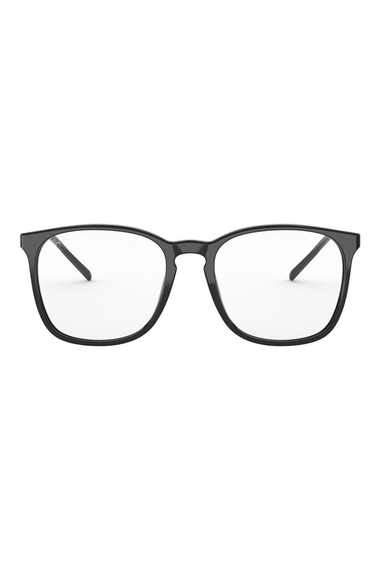 54mm Square Optical Glasses, Main, color, BLACK