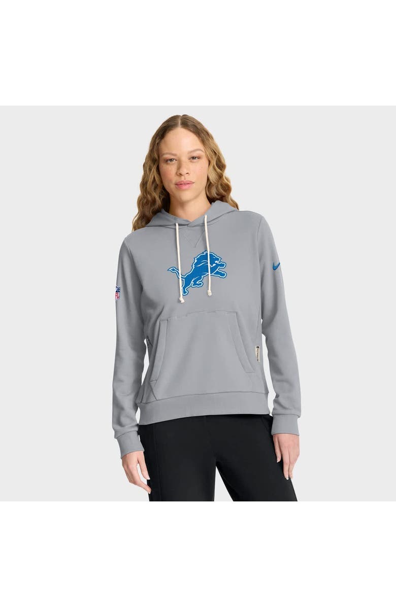 Nike Women's Nike Gray Detroit Lions Sideline Standard Issue Initial Home Dri-FIT Hoodie, Alternate, color, Gray