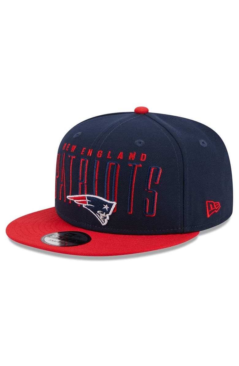 New Era Men's New Era  Navy/Red New England Patriots Headline 9FIFTY Snapback Hat, Main, color, 
