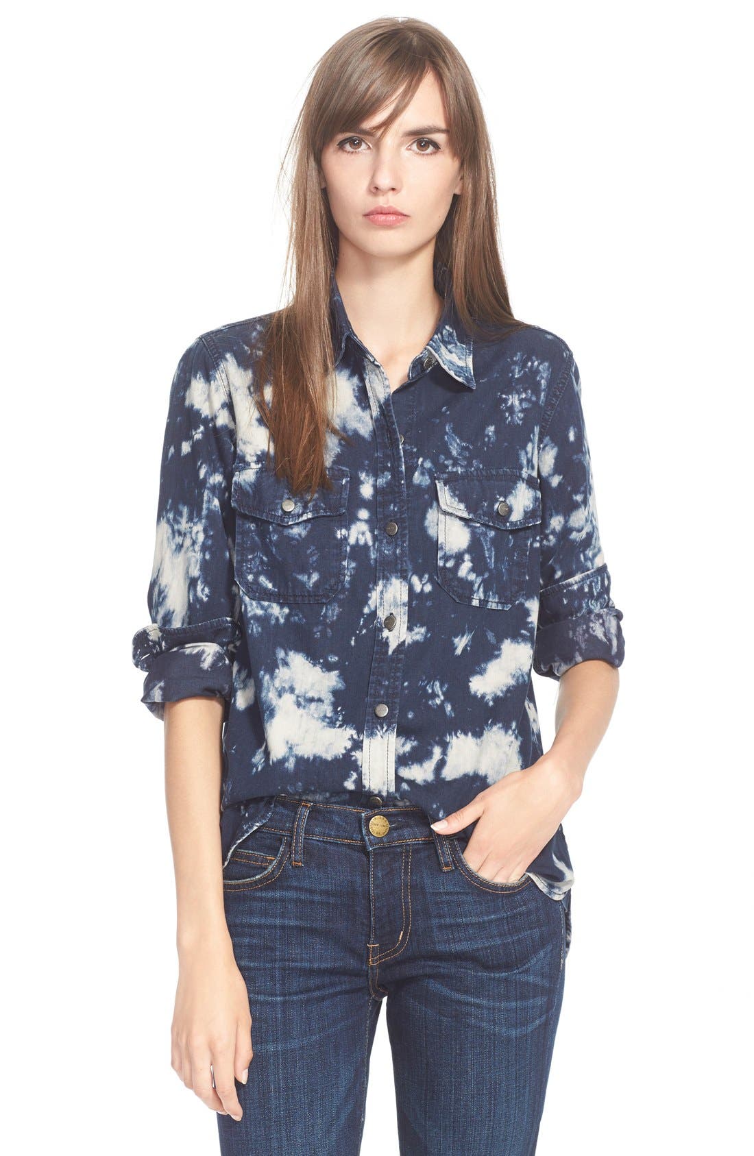 Current/Elliott 'The Perfect Shirt' Acid Wash Cotton Shirt (Women ...