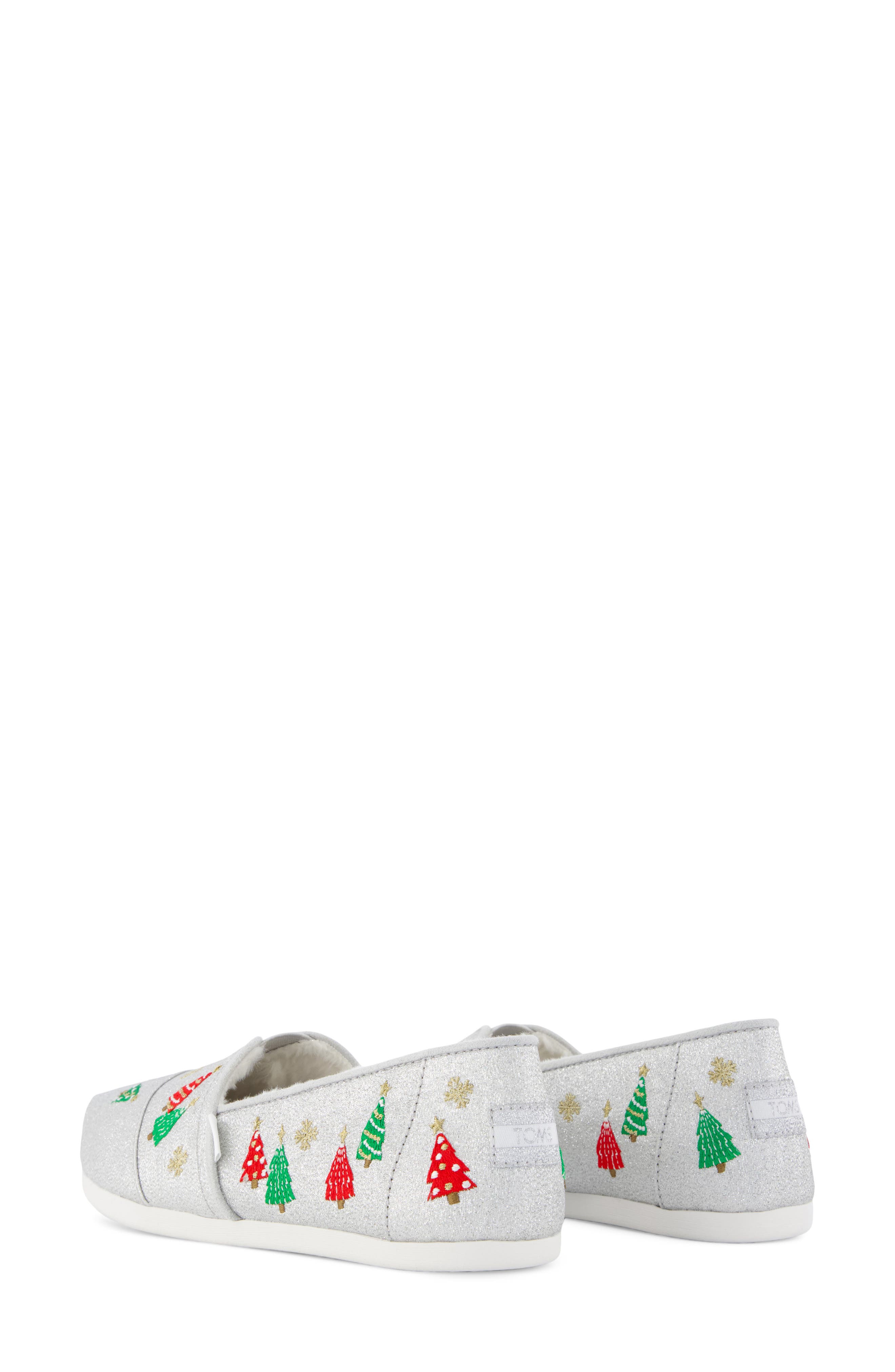 Alpargata Tree Embroidered Slip-On Sneaker, Alternate, color, SILVER