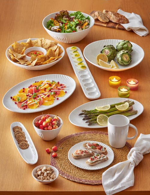 Tag Vista Grey Appetizer Plates Dishwasher Safe For Snacks In White