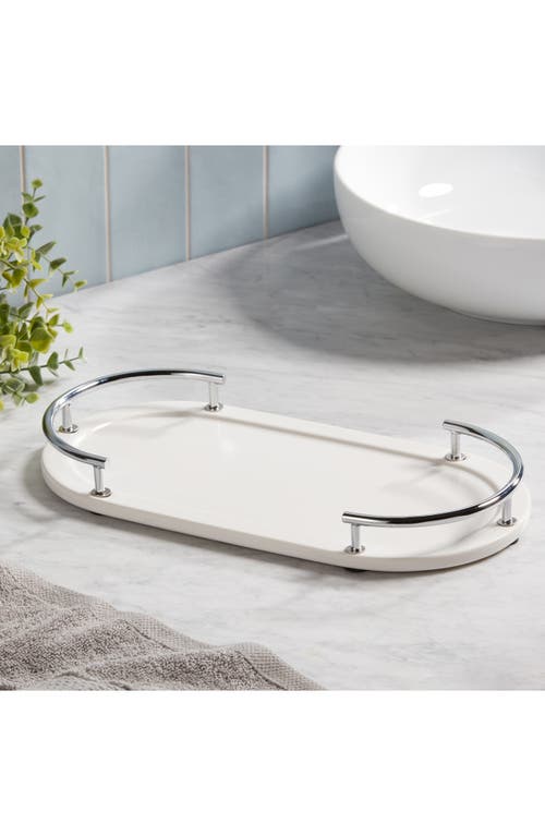 Roselli Trading Company Dubai Ceramic Amenity Tray In White