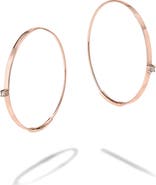 LANA Small Flat Diamond Hoop Earrings