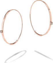 LANA Small Flat Diamond Hoop Earrings
