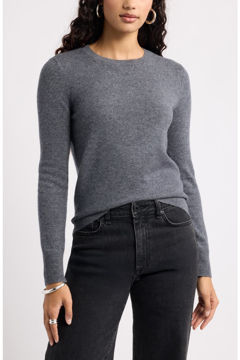 Wool & Cashmere Sweater, Main, color, GREY DARK HEATHER