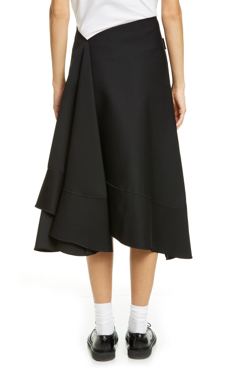 Tao Comme des Garçons Tricot Comme des Garçons Cascade Ruffle Wool Skirt, Alternate, color, 