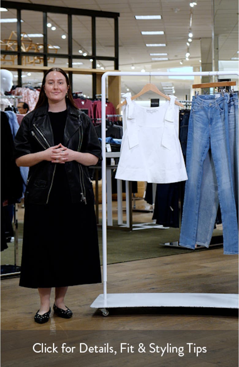 Bow Shoulder Sleeveless Cotton Top, sales video thumbnail