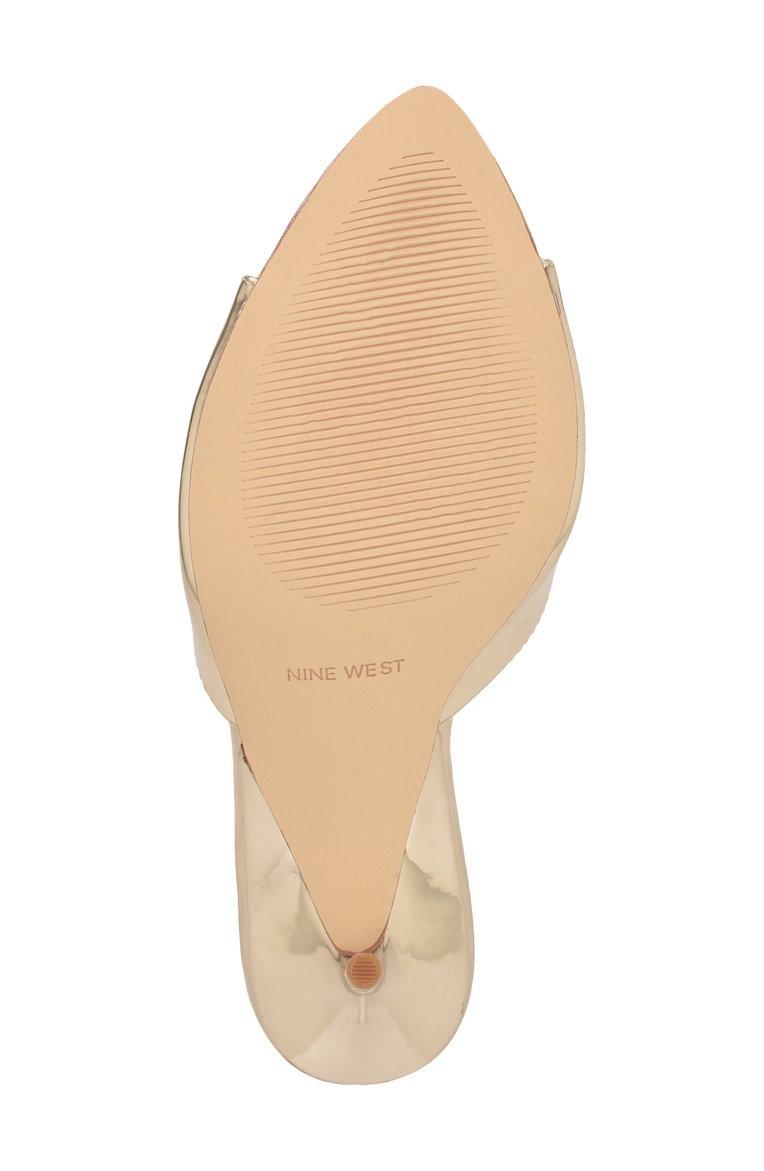 Vella Pointed Toe Slide Sandal, Alternate, color, GOLD