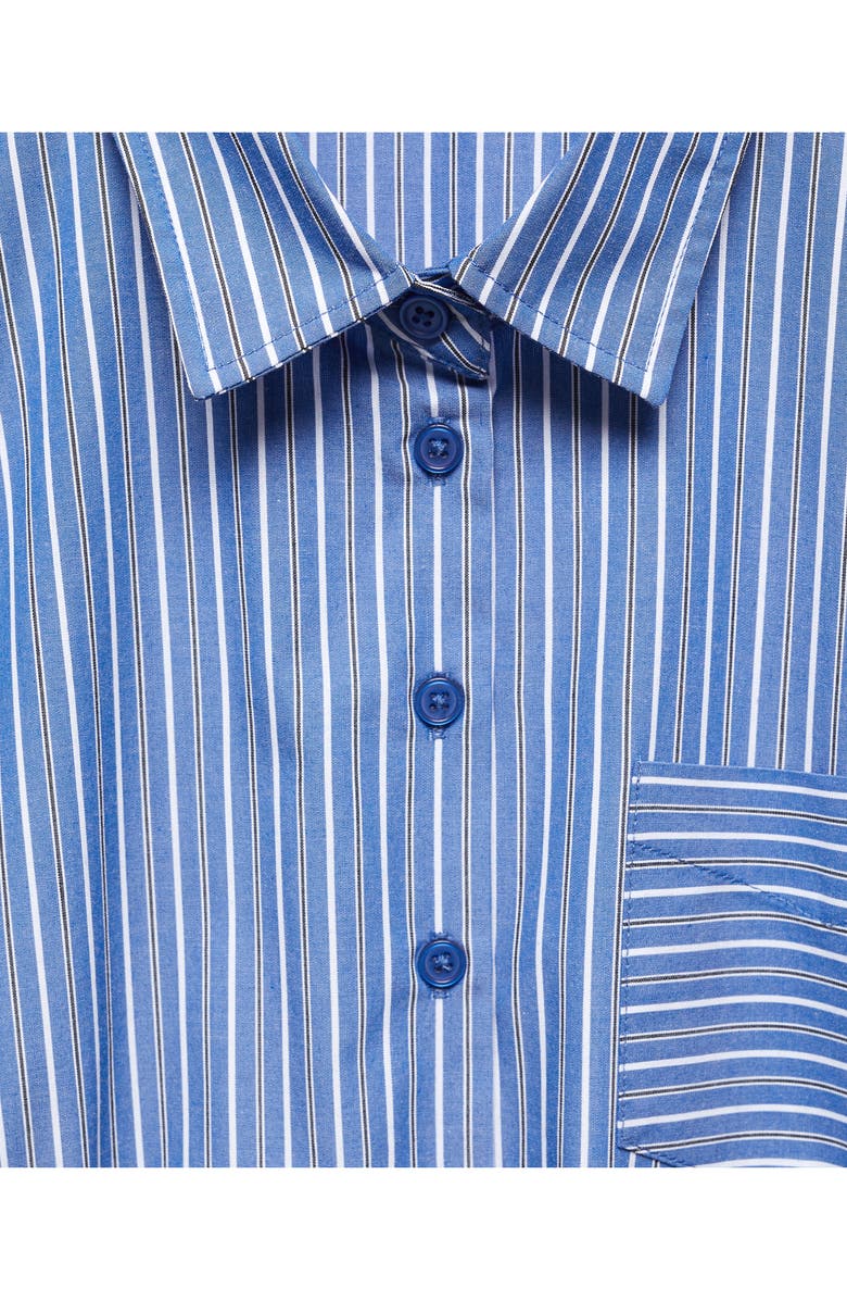 MANGO Stripe Cap Sleeve Shirtdress, Alternate, color, 