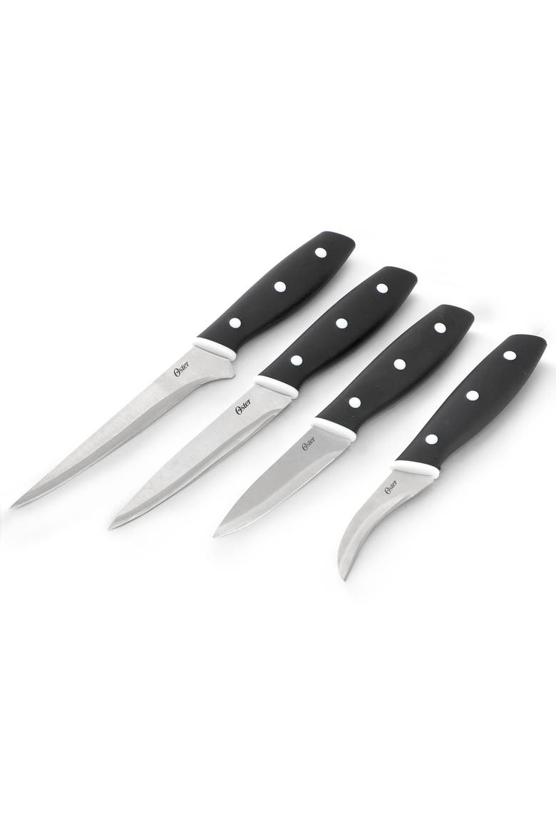 Collister 15 Piece Stainless Steel Cutlery Set  with Soft Grip Handles, Alternate, color, Black