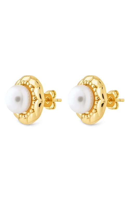 Sterling Forever Eudora Cultivated Pearl Stud Earrings