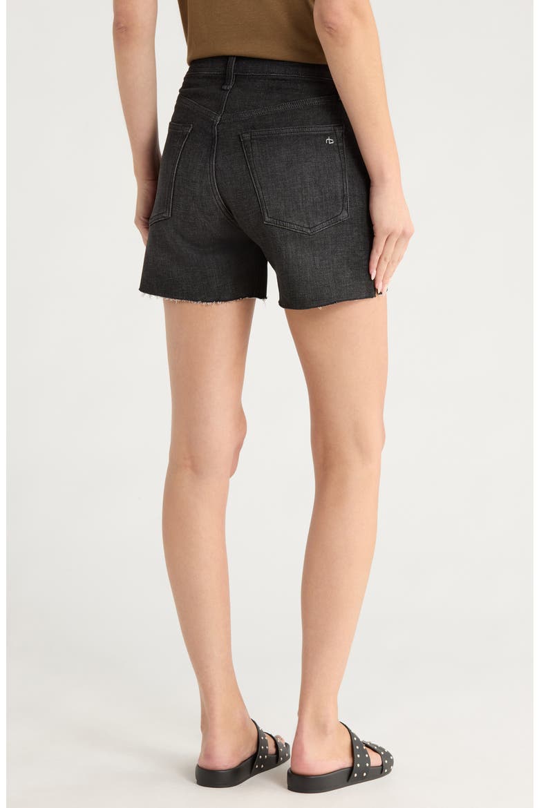 Retro Cutoff Denim Shorts, Alternate, color, WASHED BLACK