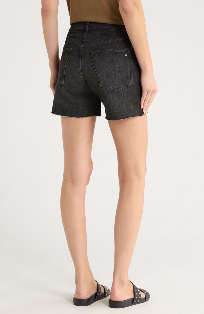 rag & bone Retro Cutoff Denim Shorts, Alternate, color, Washed Black