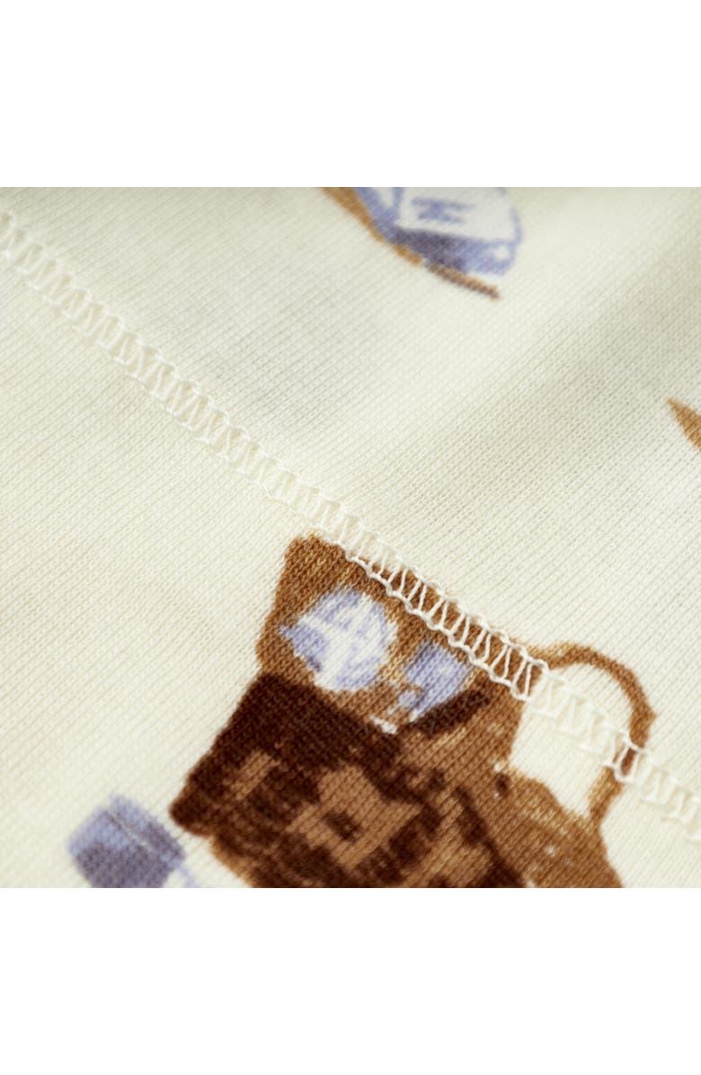 Milkbarn Organic Cotton Newborn Gown and Hat Set, Alternate, color, Picnic