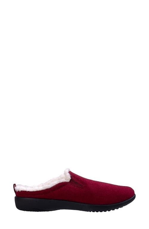 Revitalign Dundee Cozy Faux Shearling Lined Slipper In Burgundy