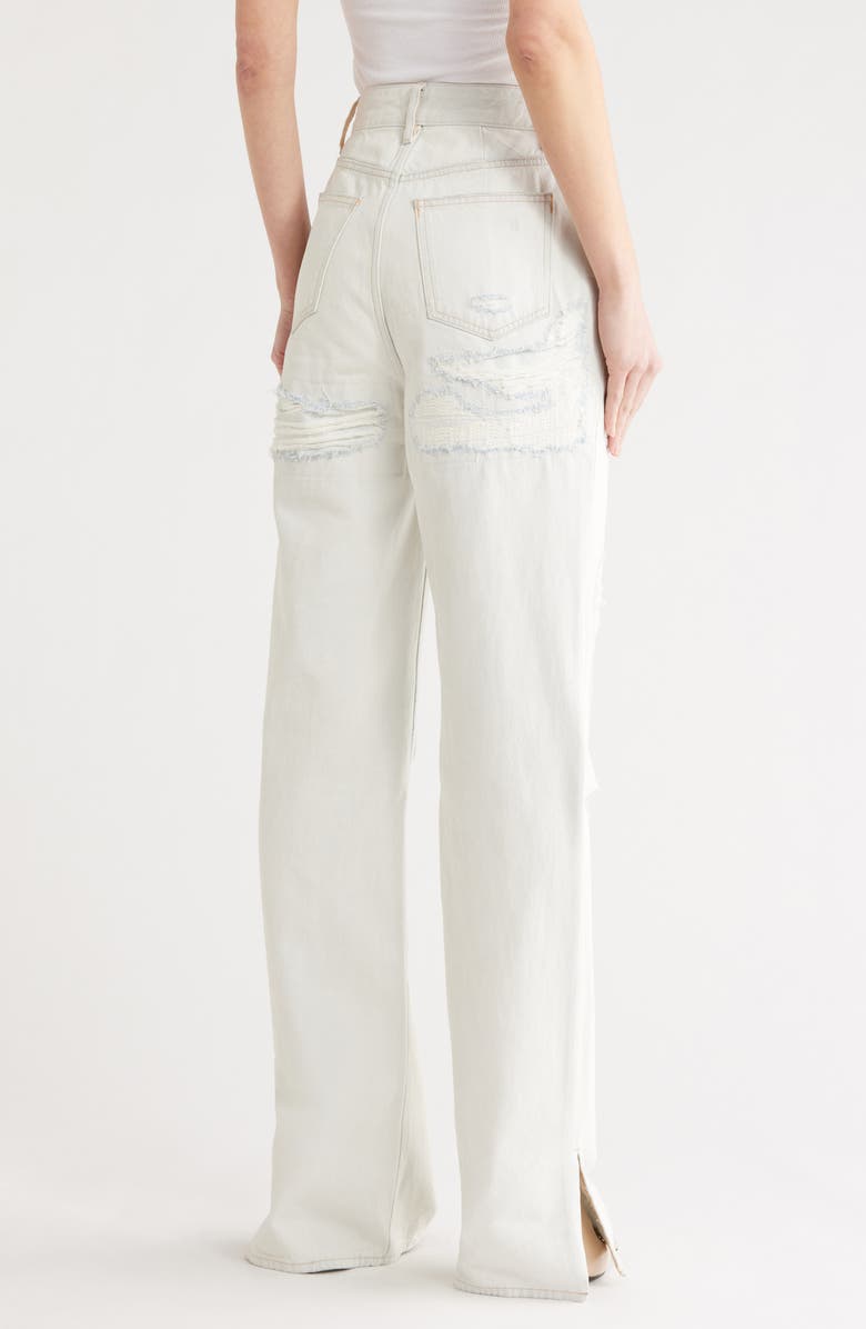 Good American The Khlo Distressed Straight Leg Jeans, Alternate, color, Indigo1016