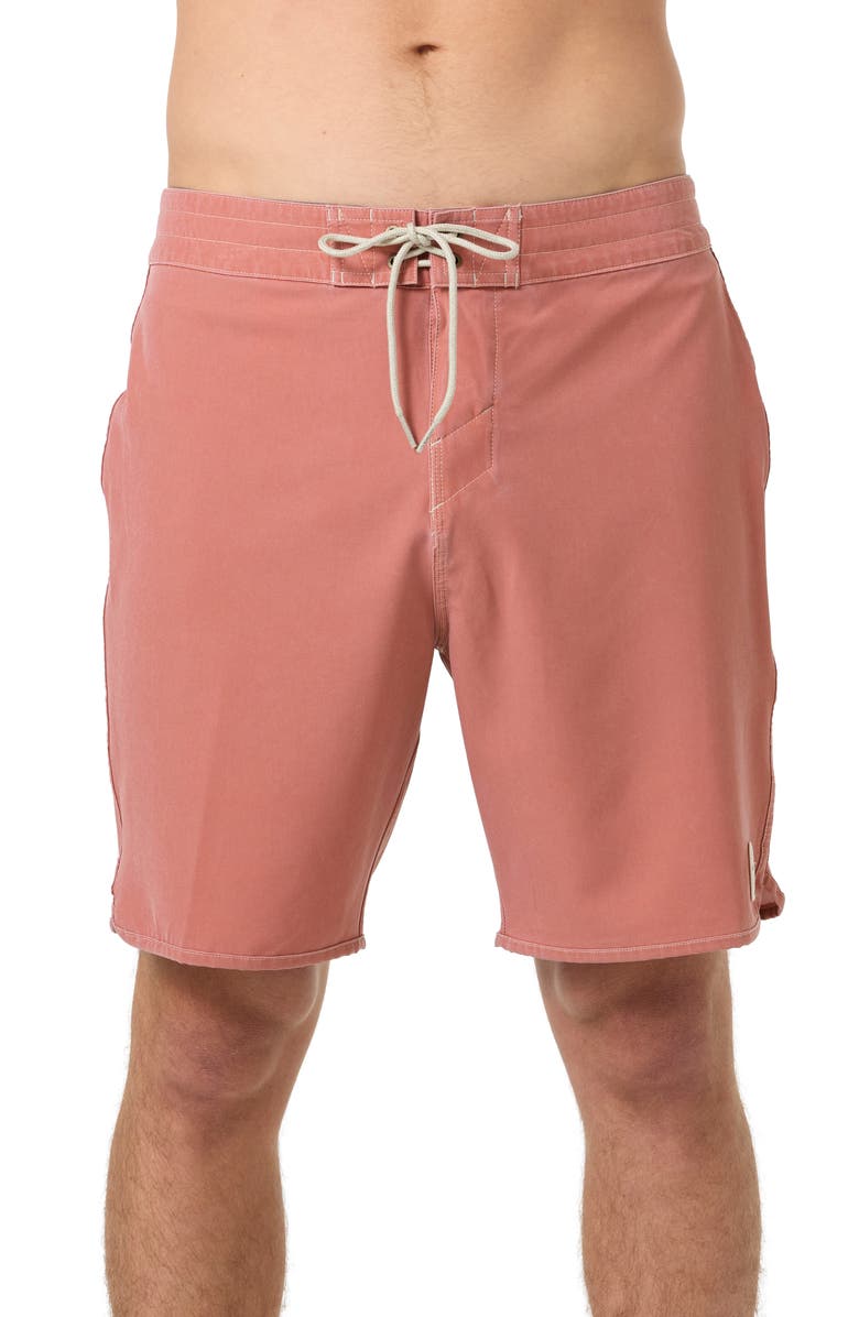 O'Neill OG Pigment Scallop Board Shorts, Main, color, Baked Clay