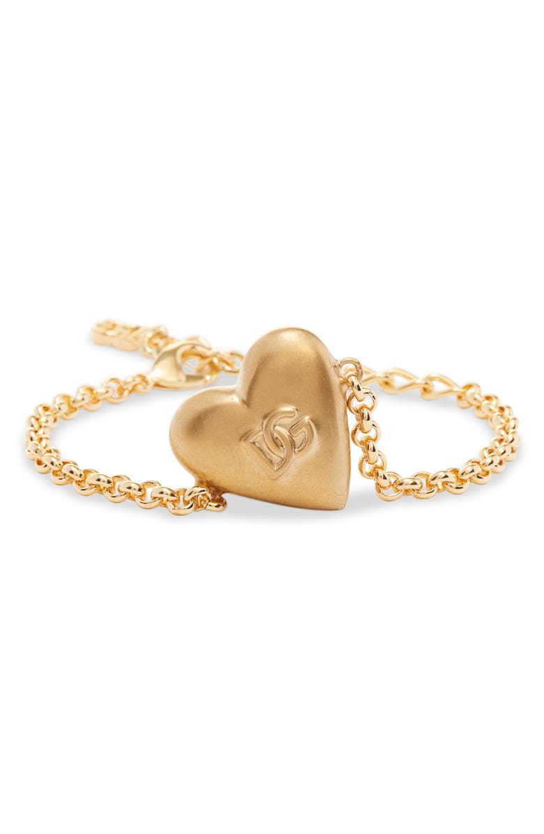 Dolce&Gabbana DG Heart Pendant Bracelet, Main, color, 