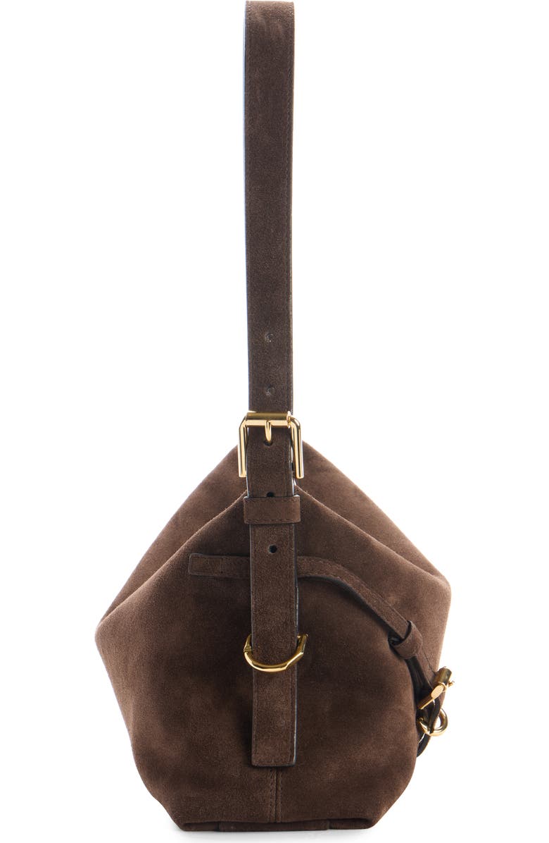 Givenchy Mini Voyou Suede Shoulder Bag, Alternate, color, 202-Ebony Brown