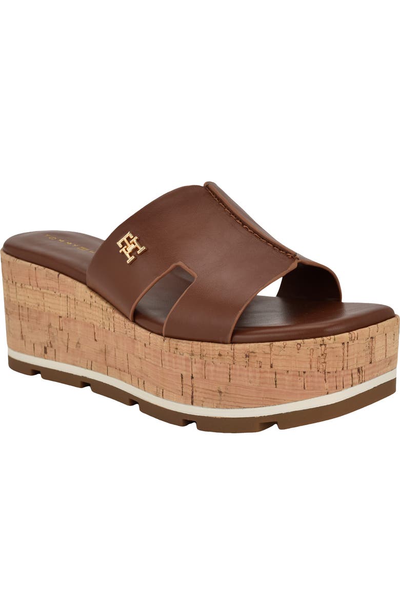 Tommy Hilfiger Heliena Platform Wedge Slide Sandal, Main, color, Medium Natural