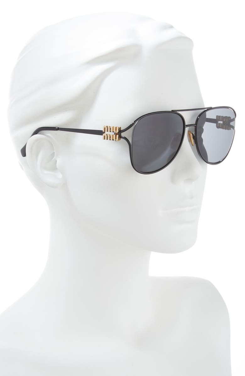 Miu Miu 58mm Pilot Sunglasses, Alternate, color, 