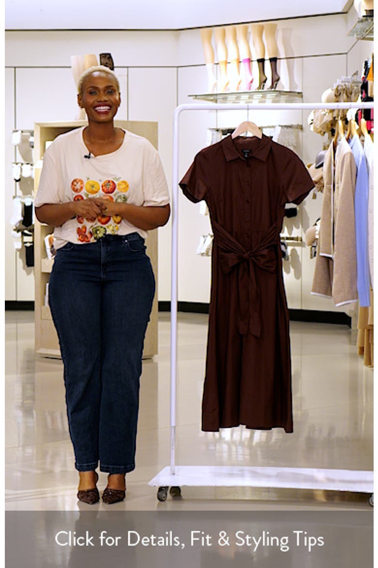 Tie Waist Cotton Shirtdress video
