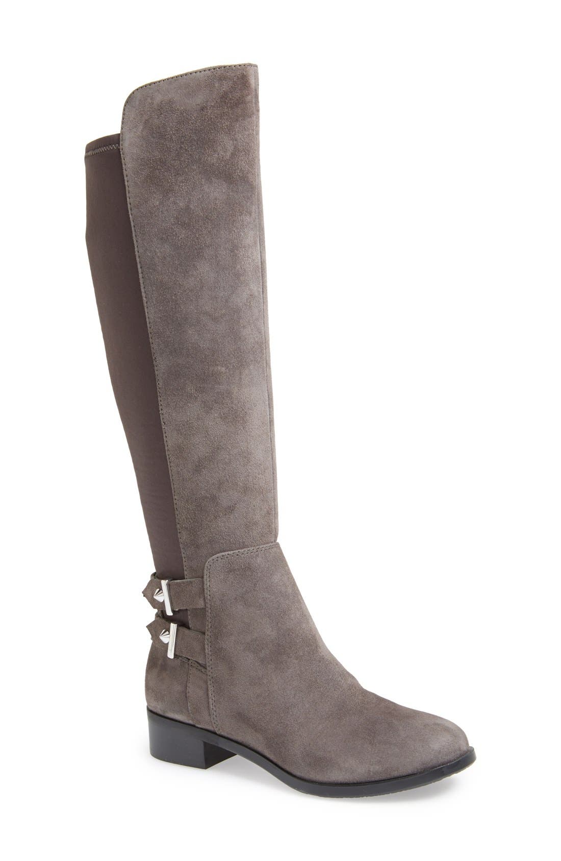 'Onna' Over The Knee Boot, Main, color, GREY SUEDE