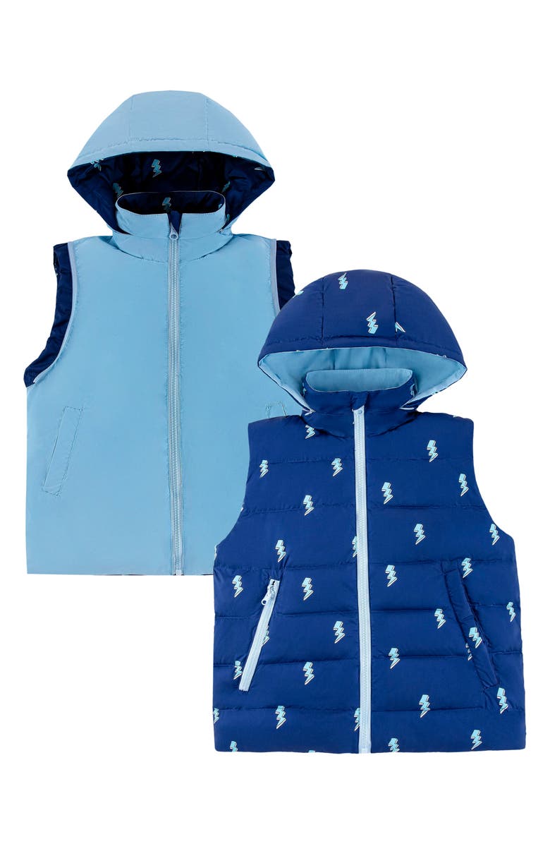 CALONIE Kids' Tanner Reversible Convertible Hooded Jacket, Alternate, color, Blue