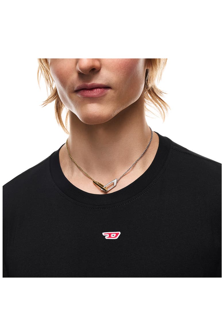 Two-Tone Logo Chain Necklace, Alternate, color, TWO TONE