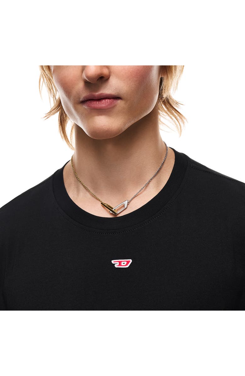 DIESEL<sup>®</sup> Two-Tone Logo Chain Necklace, Alternate, color, Two Tone